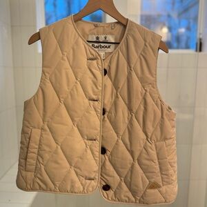 Barbour Fernanda Light Tan Quilted Liner Vest